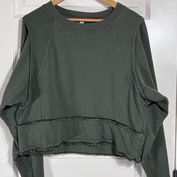Free People Movement Dark Green Crewneck Sweatshirt, Women's Size SP - Picture 5 of 10